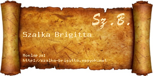 Szalka Brigitta névjegykártya
